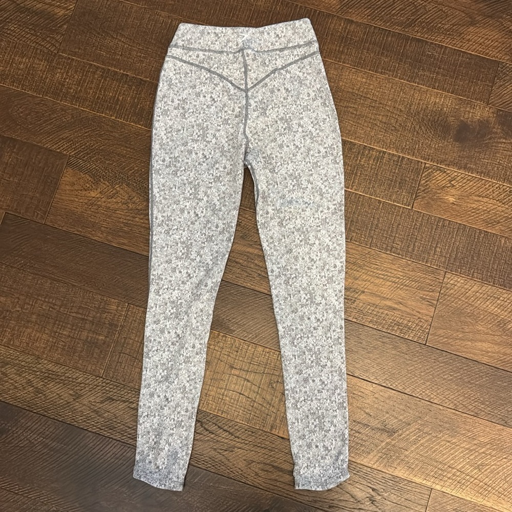 Gymshark Dry Fleur Texture Leggings Gray High Waisted Full Length - Picture 7 of 8